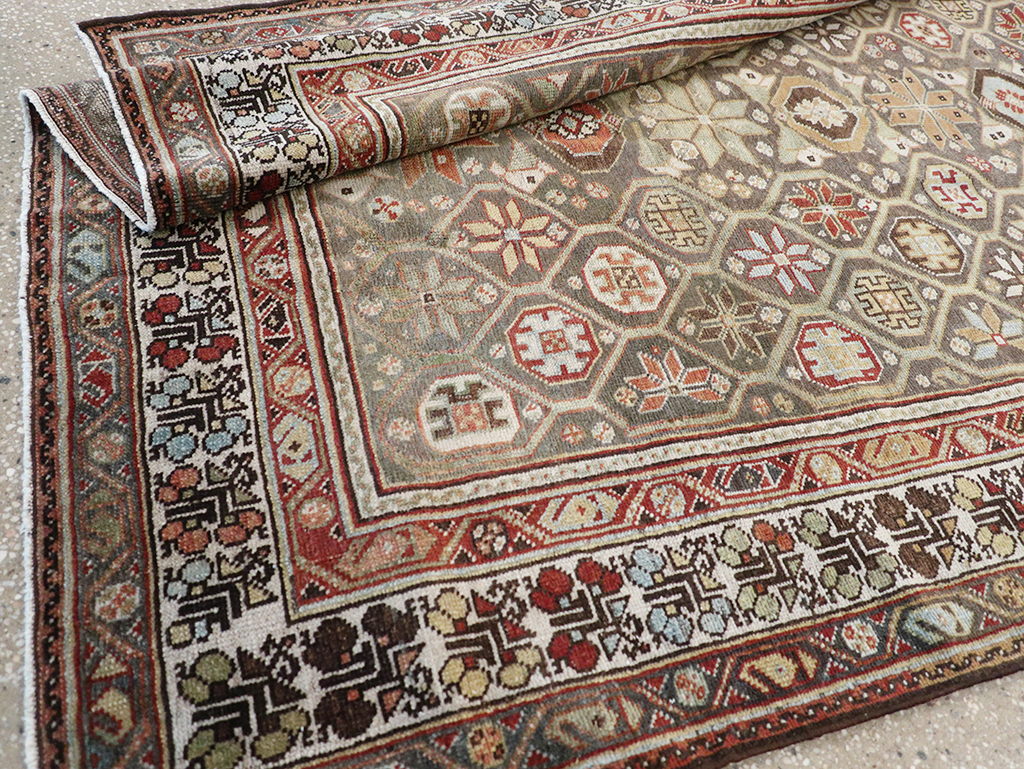 Antique Persian Kurd Gallery Rug, No.31411 - Staging