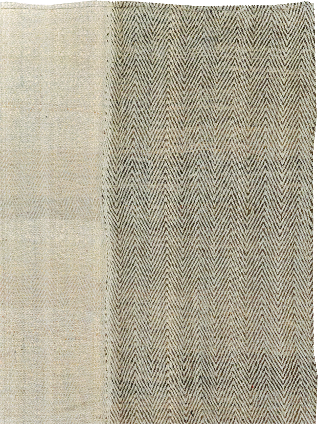 Modern Turkish Flatweave Accent Rug, No.31414 - Staging