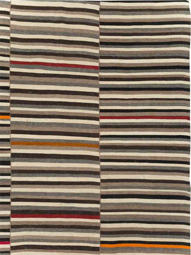 Modern Turkish Flatweave Room Size Carpet, No.31416 - Staging