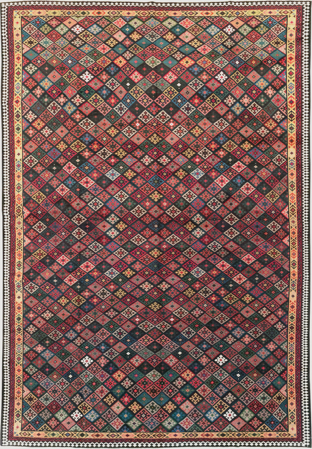 Contemporary Persian Qashqai Oversize Carpet, No.31418 - Staging