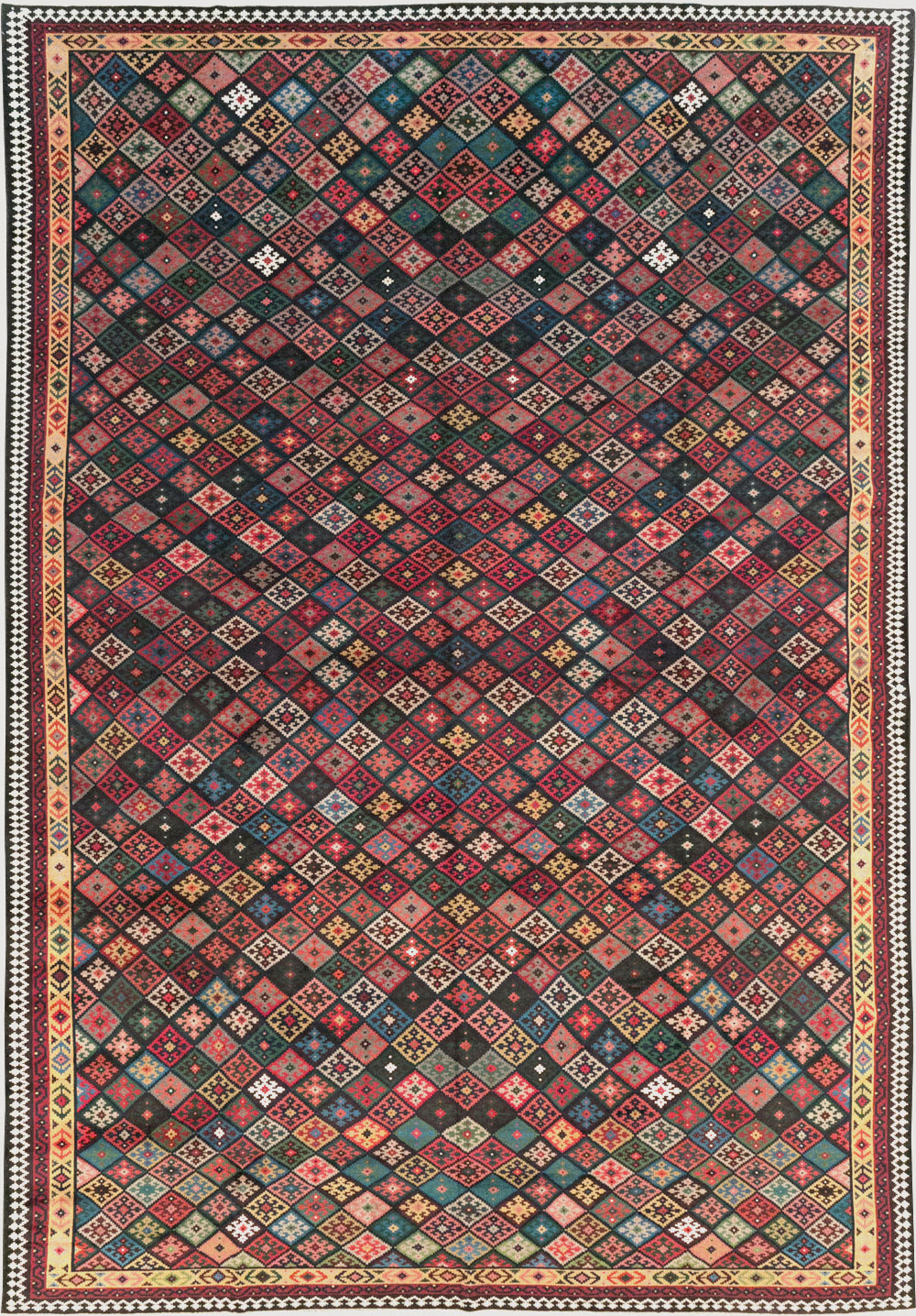 Contemporary Persian Qashqai Oversize Carpet, No.31418 - Staging