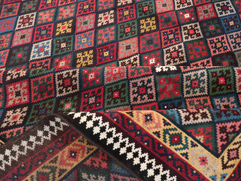 Contemporary Persian Qashqai Oversize Carpet, No.31418 - Staging