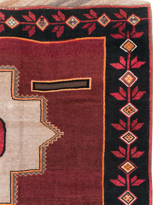 Vintage Turkish Anatolian Tribal Room Size Carpet, No.31419 - Staging