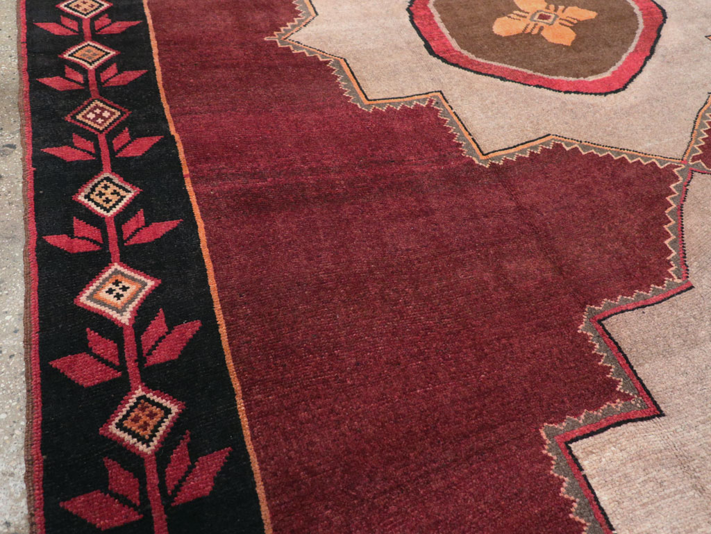 Vintage Turkish Anatolian Tribal Room Size Carpet, No.31419 - Staging