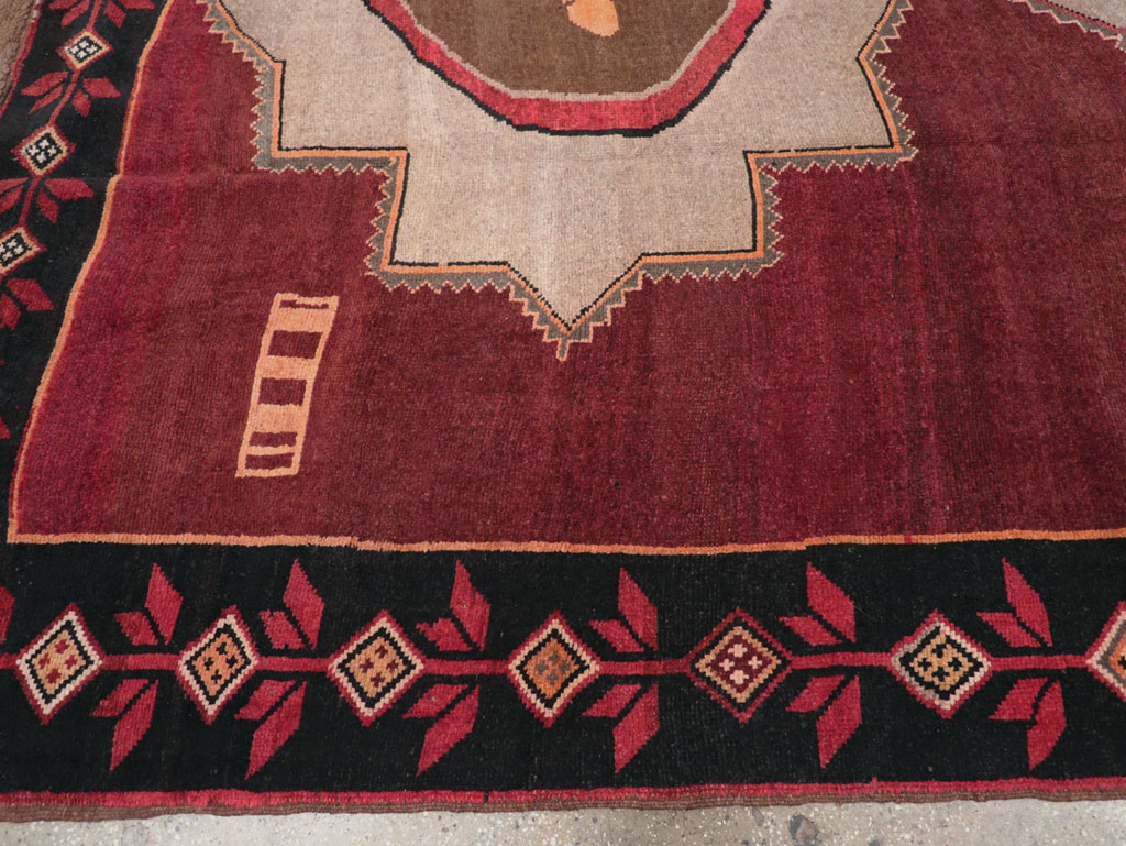 Vintage Turkish Anatolian Tribal Room Size Carpet, No.31419 - Staging