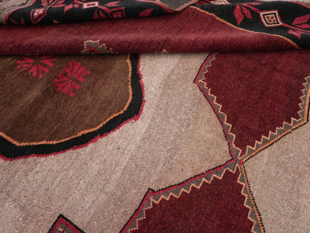 Vintage Turkish Anatolian Tribal Room Size Carpet, No.31419 - Staging