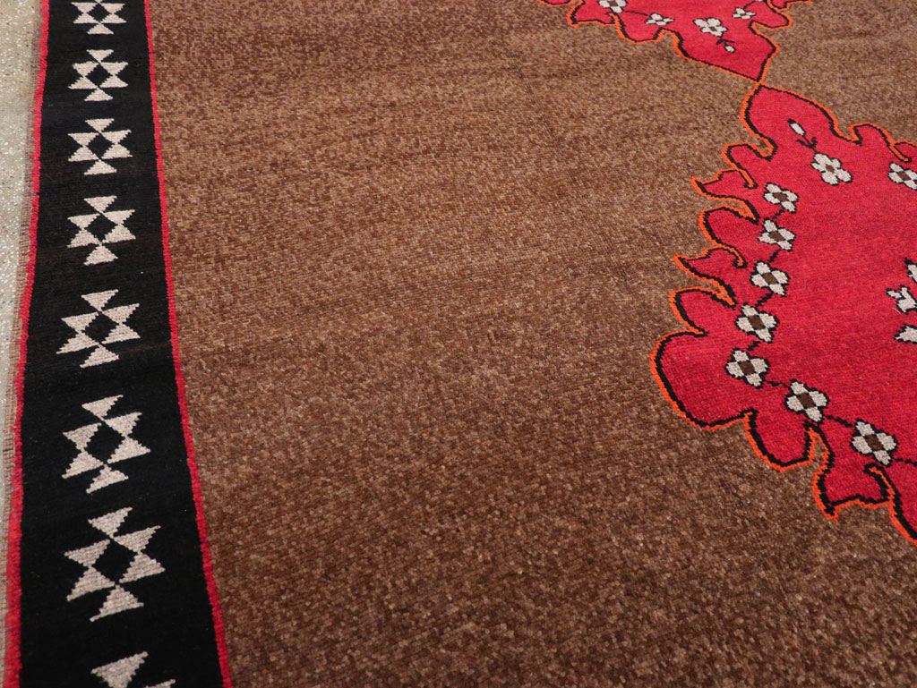 Vintage Turkish Anatolian Tribal Room Size Carpet, No.31420 - Staging