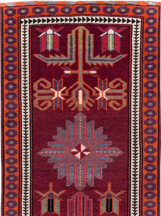 Vintage Turkish Anatolian Tribal Runner (Pair: 1 of 2), No.31421 - Staging