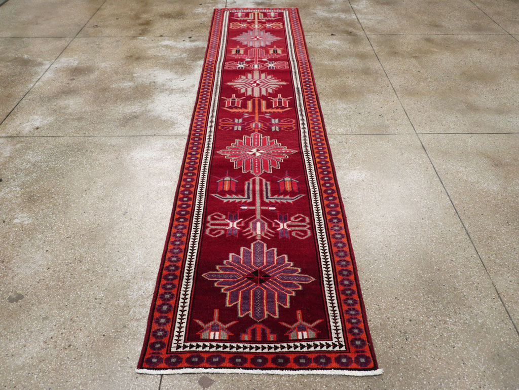 Vintage Turkish Anatolian Tribal Runner (Pair: 1 of 2), No.31421 - Staging