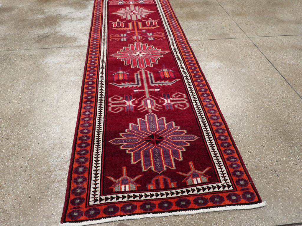 Vintage Turkish Anatolian Tribal Runner (Pair: 1 of 2), No.31421 - Staging