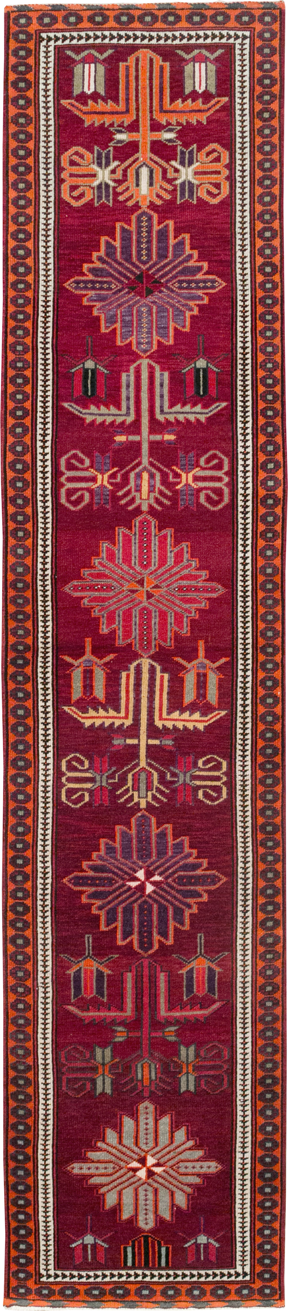 Vintage Turkish Anatolian Tribal Runner (Pair: 2 of 2), No.31422 - Staging