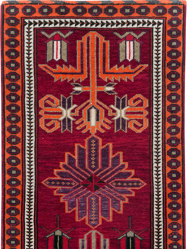 Vintage Turkish Anatolian Tribal Runner (Pair: 2 of 2), No.31422 - Staging