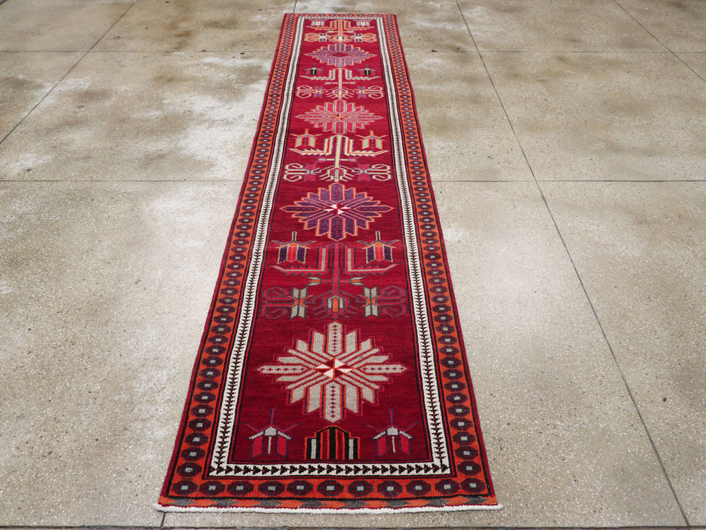 Vintage Turkish Anatolian Tribal Runner (Pair: 2 of 2), No.31422 - Staging