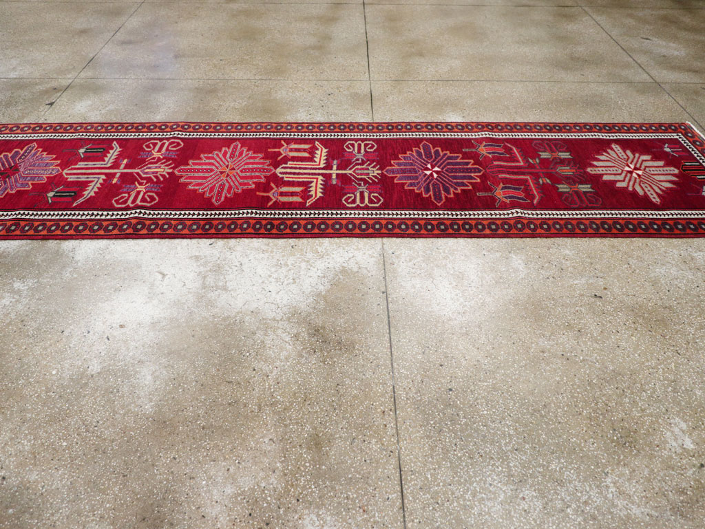 Vintage Turkish Anatolian Tribal Runner (Pair: 2 of 2), No.31422 - Staging