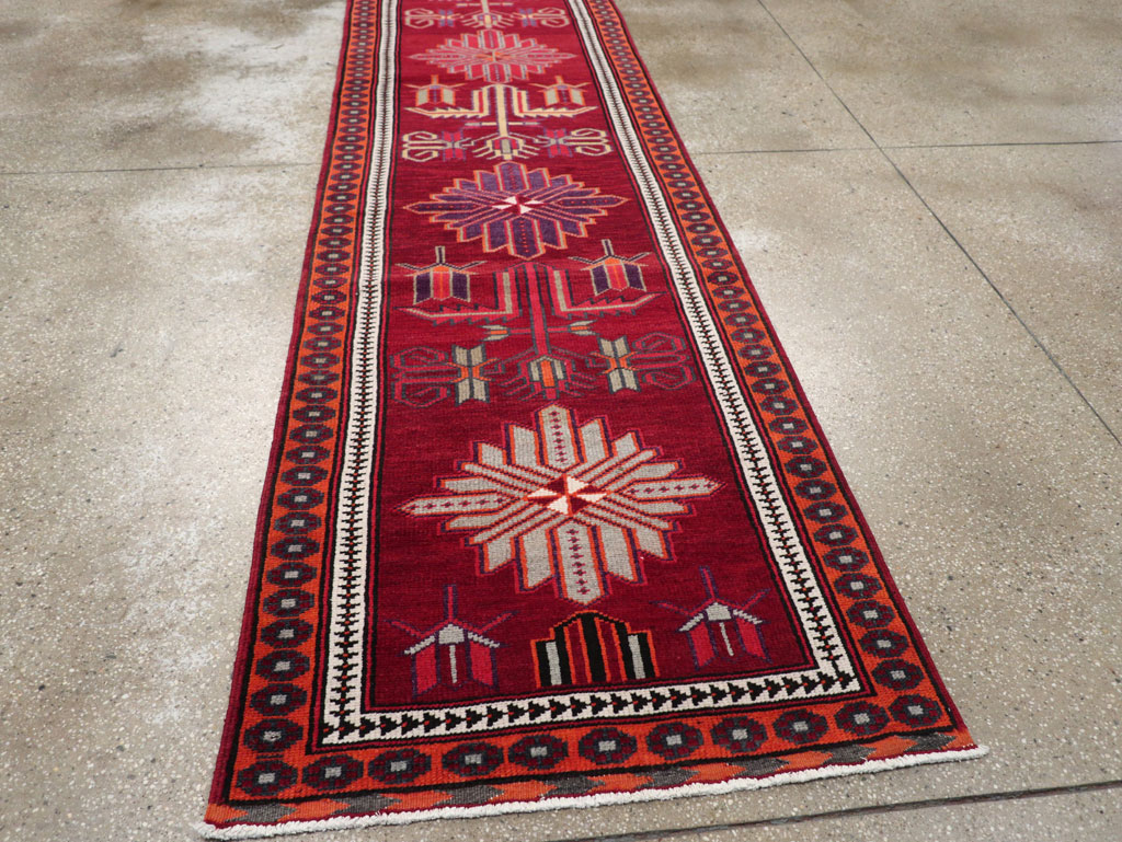 Vintage Turkish Anatolian Tribal Runner (Pair: 2 of 2), No.31422 - Staging