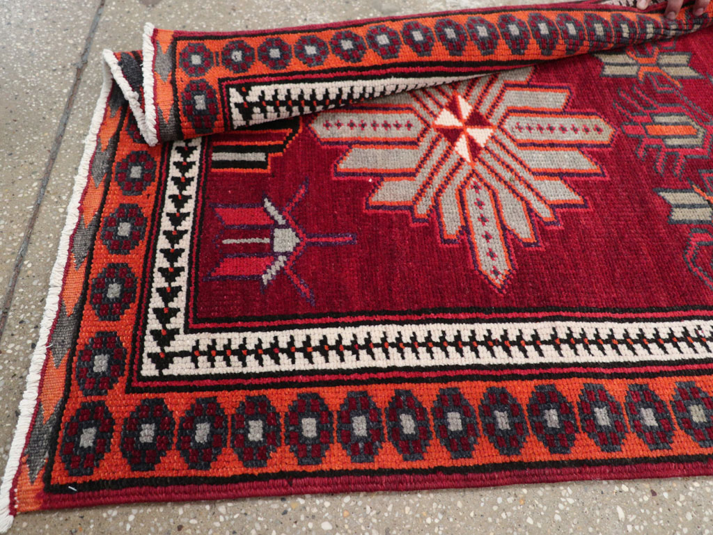 Vintage Turkish Anatolian Tribal Runner (Pair: 2 of 2), No.31422 - Staging