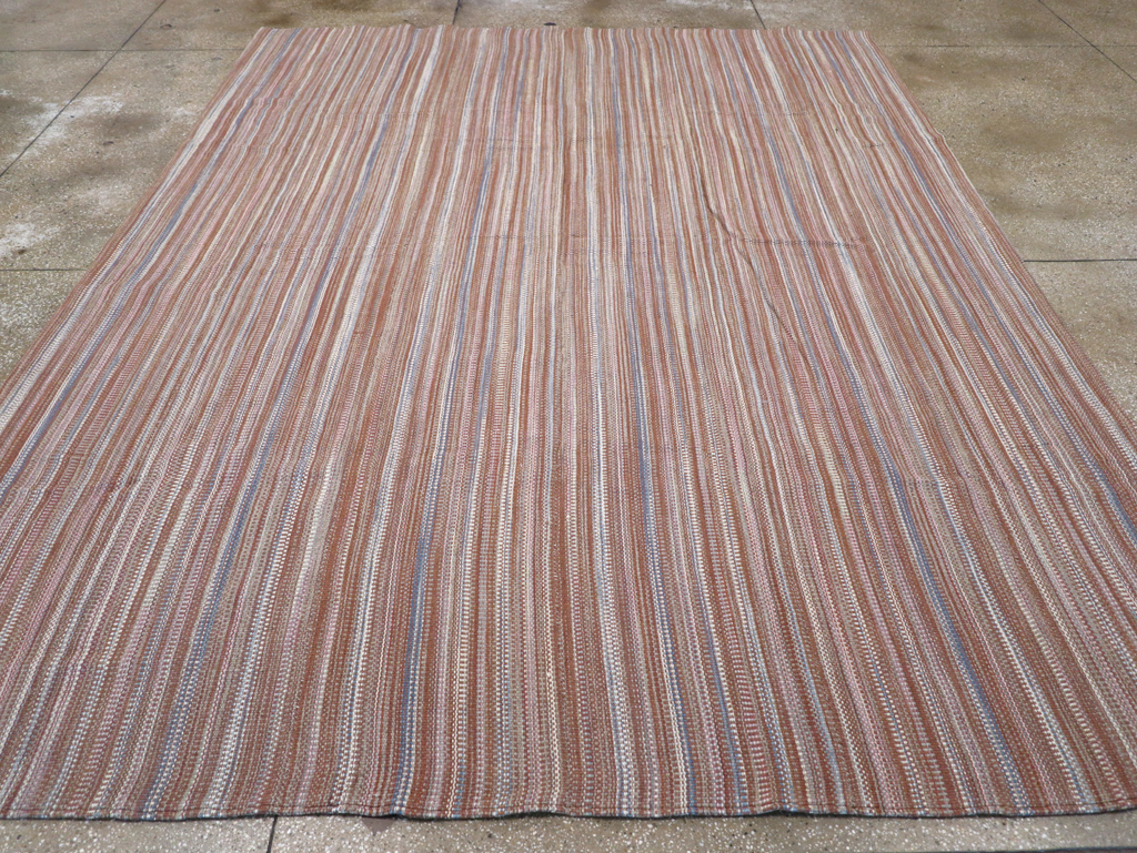 Modern Turkish Flatweave Room Size Carpet, No.31425 - Staging