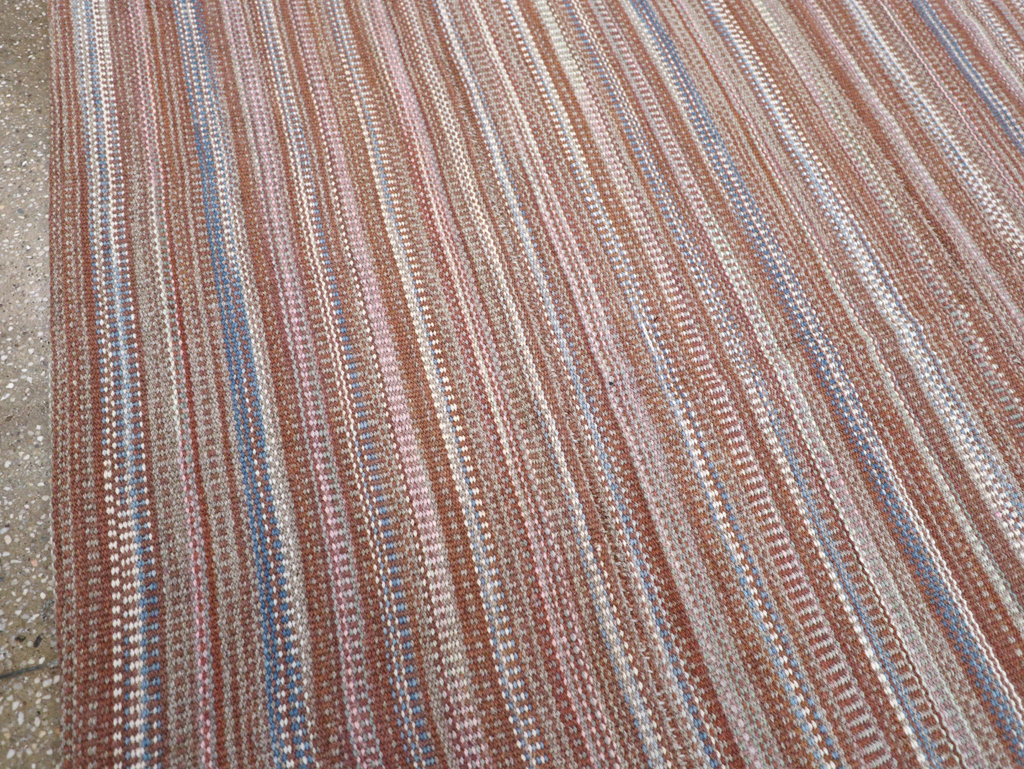 Modern Turkish Flatweave Room Size Carpet, No.31425 - Staging