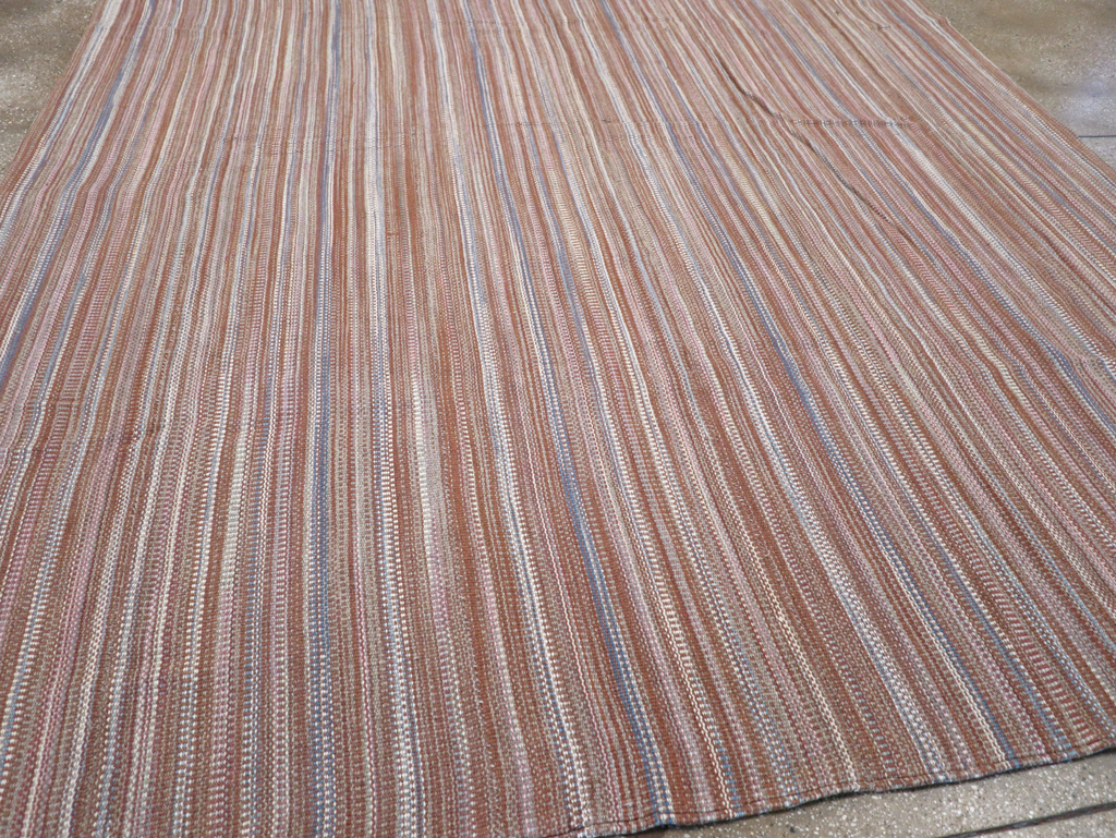 Modern Turkish Flatweave Room Size Carpet, No.31425 - Staging