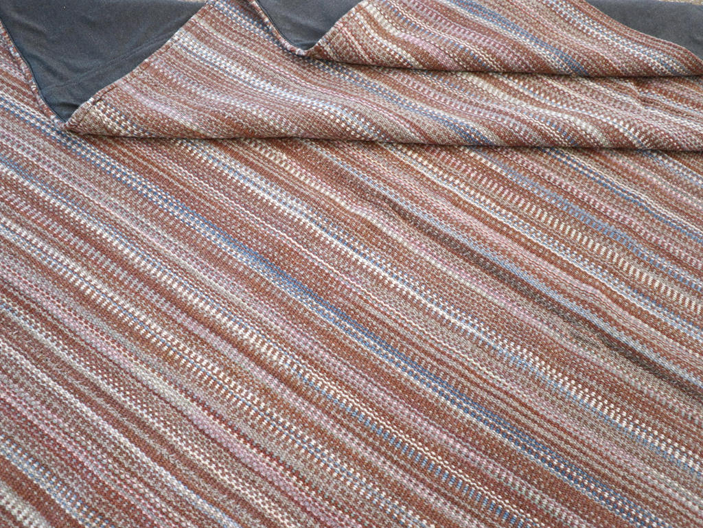 Modern Turkish Flatweave Room Size Carpet, No.31425 - Staging