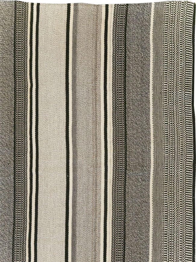 Modern Turkish Flatweave Room Size Carpet, No.31426 - Staging