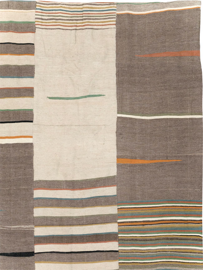 Modern Turkish Flatweave Room Size Carpet, No.31427 - Staging