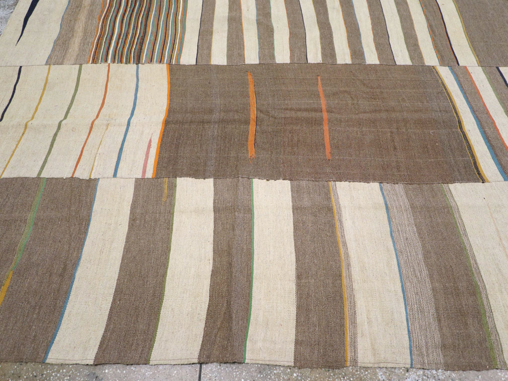 Modern Turkish Flatweave Room Size Carpet, No.31427 - Staging