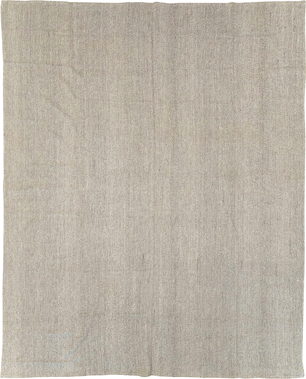 Vintage Turkish Flatweave Kilim Room Size Carpet, No.31428 - Staging