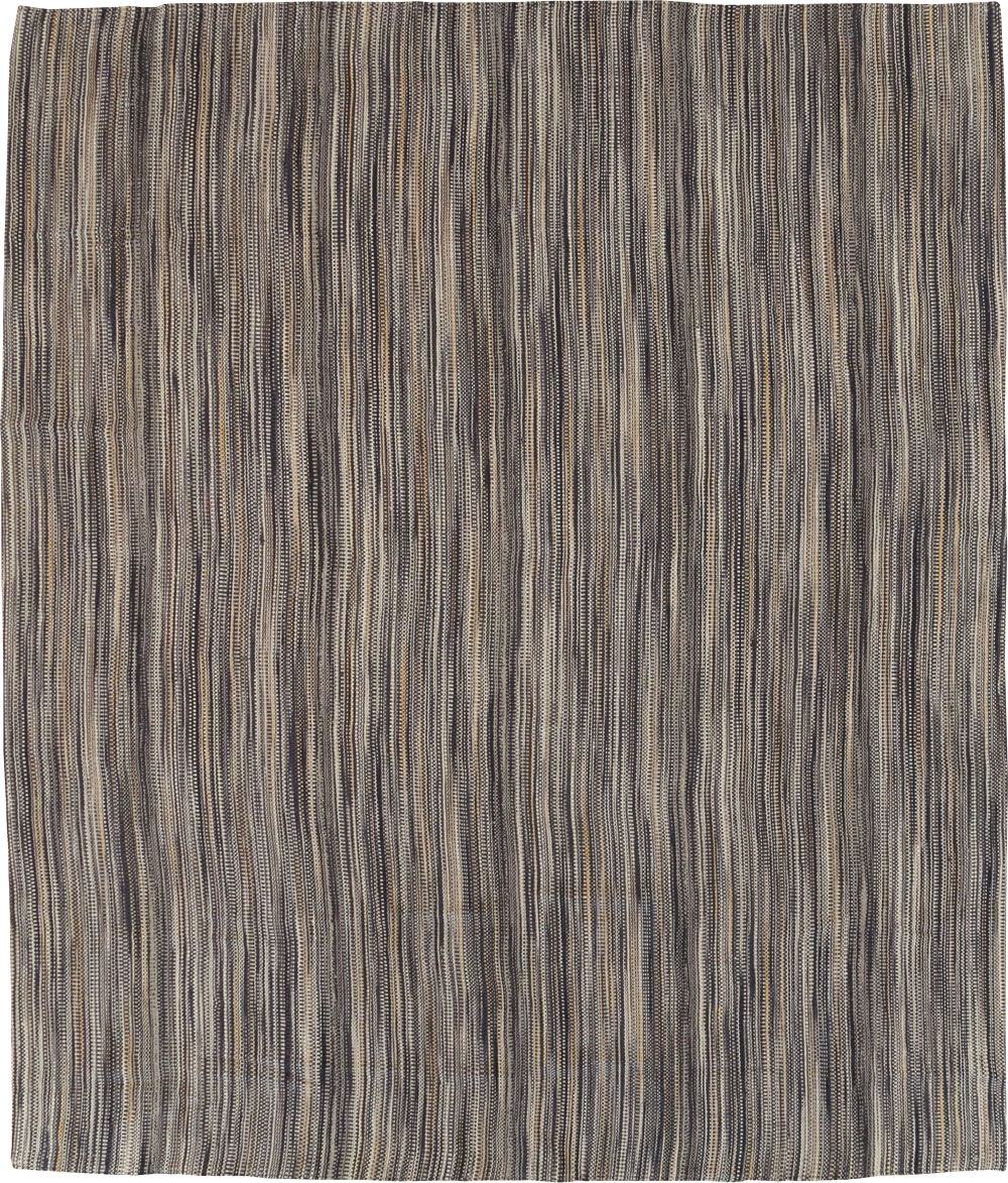 Modern Turkish Flatweave Room Size Carpet, No.31432 - Staging