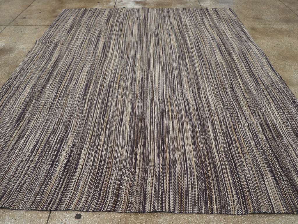 Modern Turkish Flatweave Room Size Carpet, No.31432 - Staging