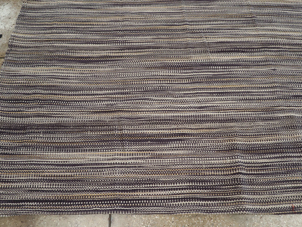 Modern Turkish Flatweave Room Size Carpet, No.31432 - Staging