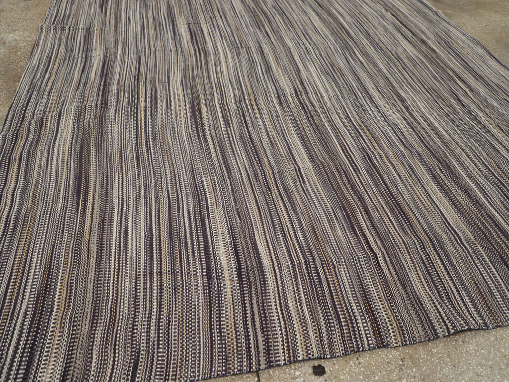 Modern Turkish Flatweave Room Size Carpet, No.31432 - Staging