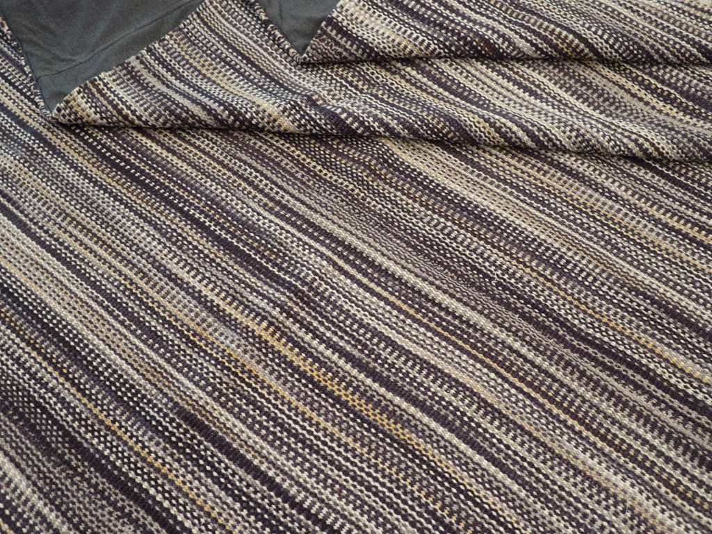 Modern Turkish Flatweave Room Size Carpet, No.31432 - Staging