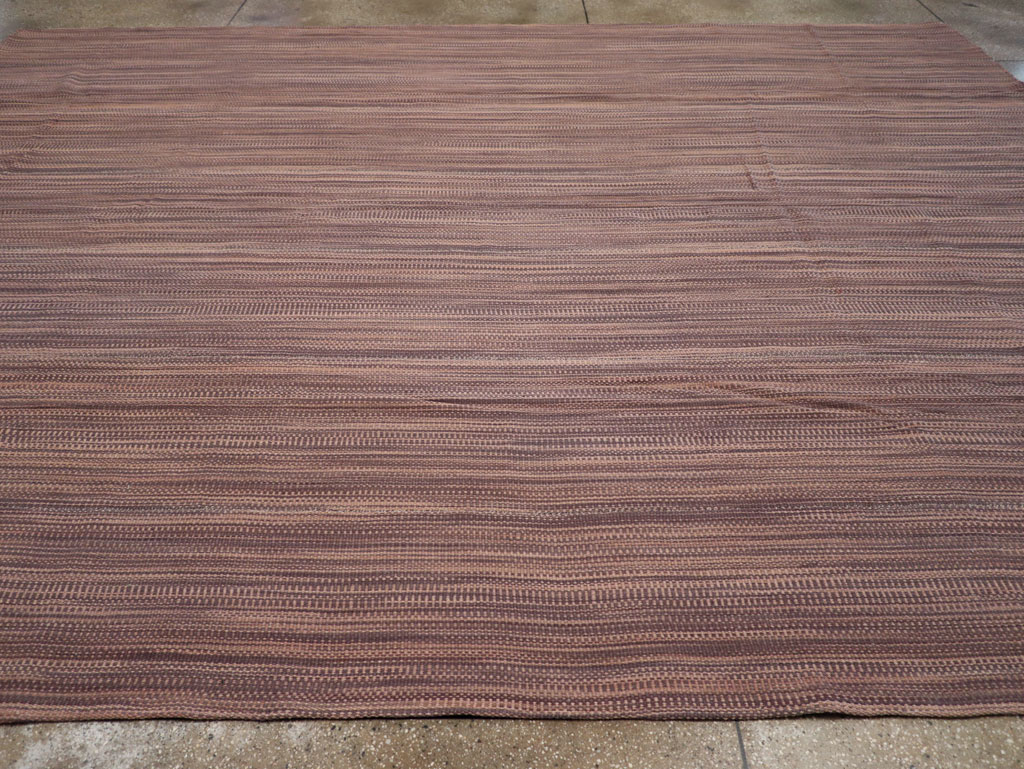 Modern Turkish Flatweave Room Size Carpet, No.31434 - Staging