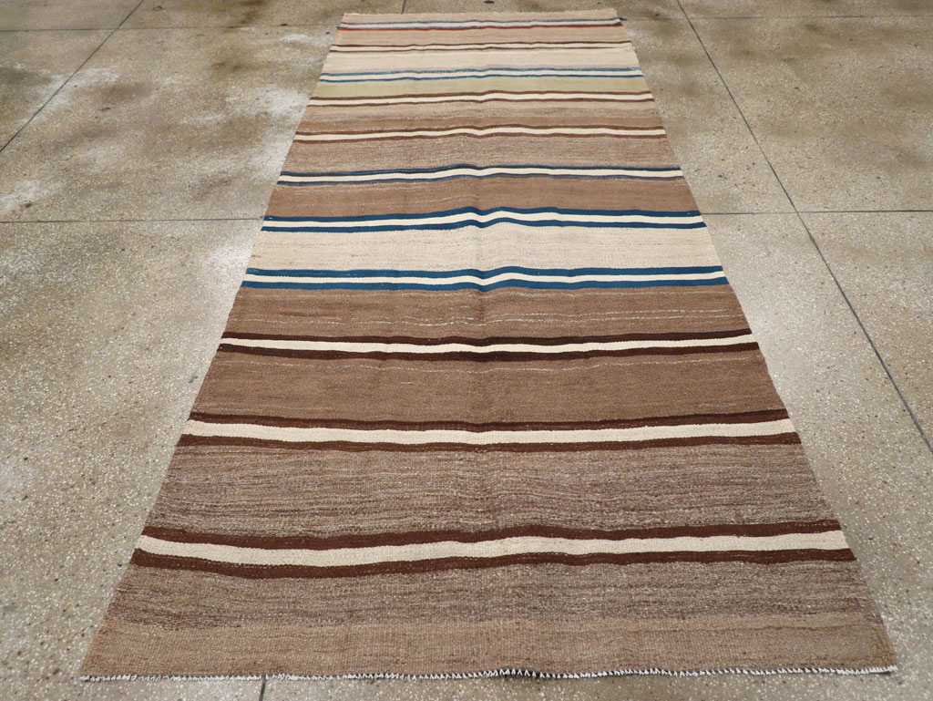 Vintage Persian Kilim Gallery Rug, No.31437 - Staging