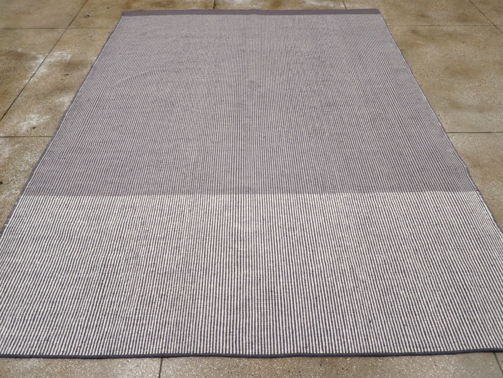 Contemporary Turkish Flatweave Room Size Carpet, No.31447 - Staging