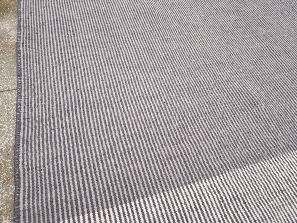 Contemporary Turkish Flatweave Room Size Carpet, No.31447 - Staging