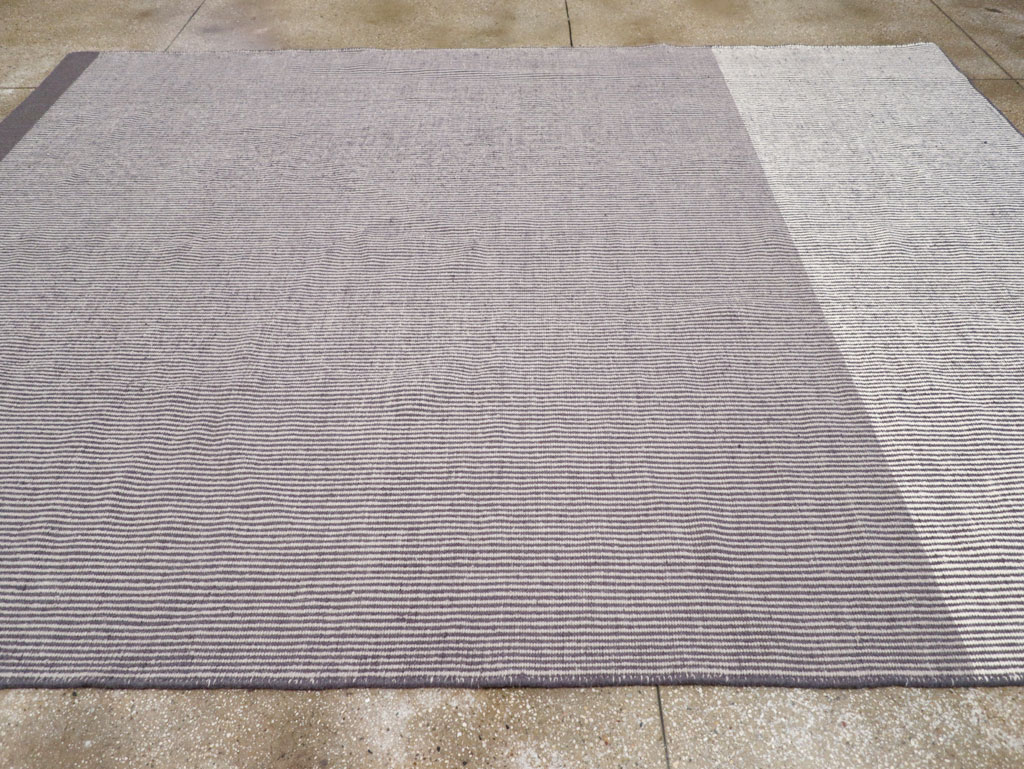 Contemporary Turkish Flatweave Room Size Carpet, No.31447 - Staging