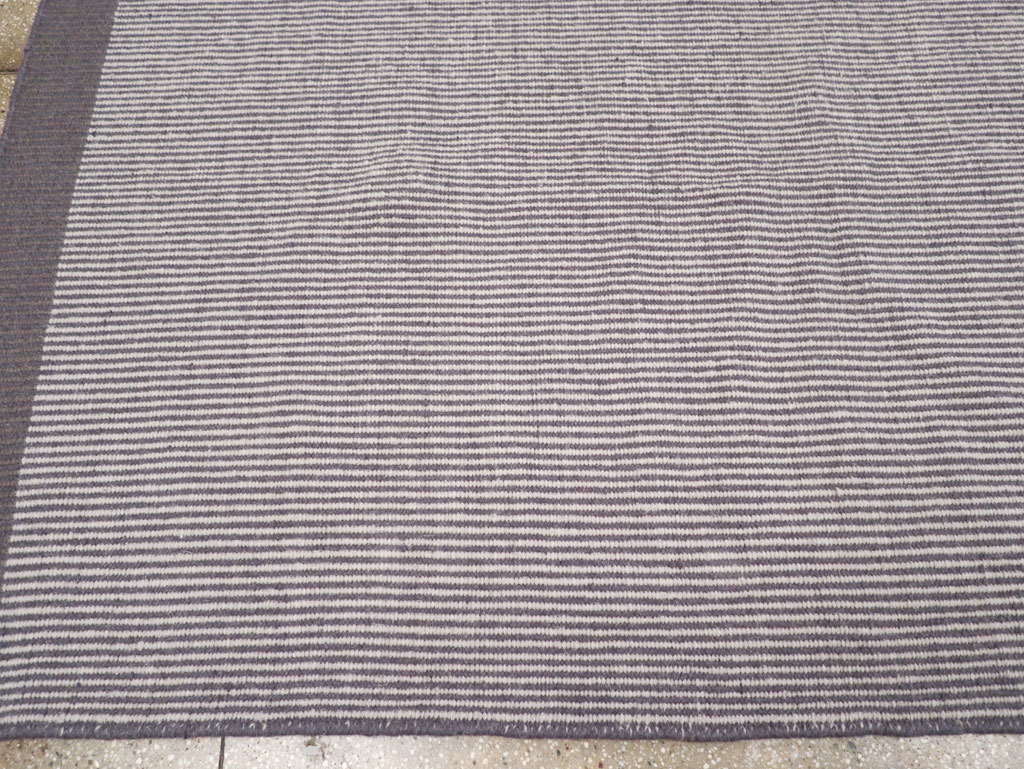 Contemporary Turkish Flatweave Room Size Carpet, No.31447 - Staging