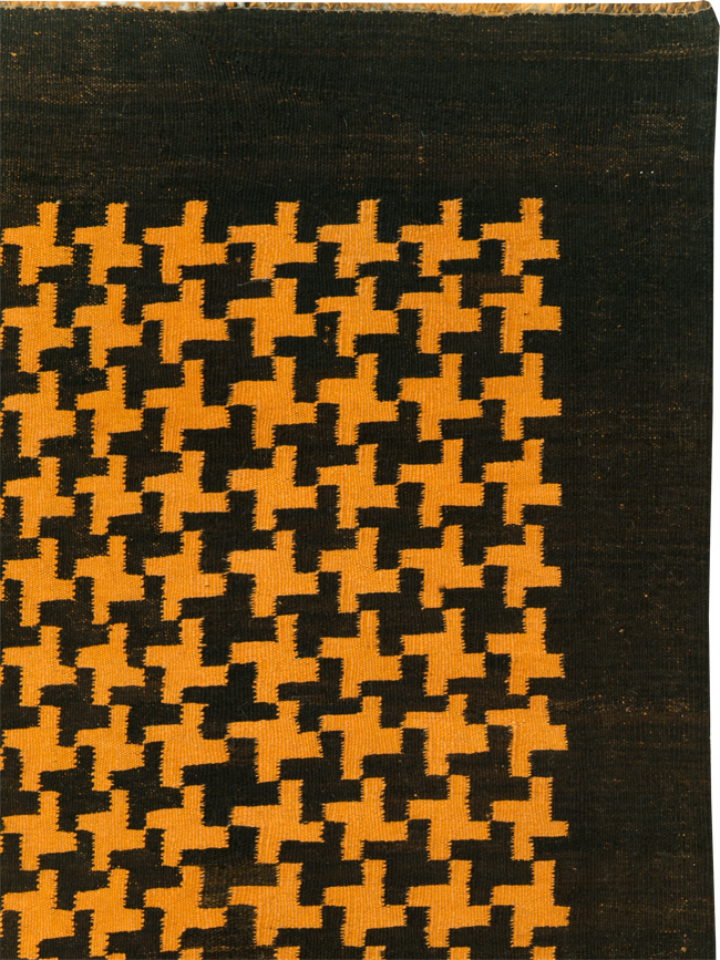 Vintage Moroccan Flatweave Gallery Rug, No.31448 - Staging