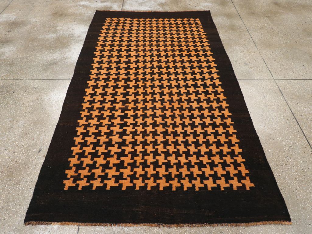 Vintage Moroccan Flatweave Gallery Rug, No.31448 - Staging
