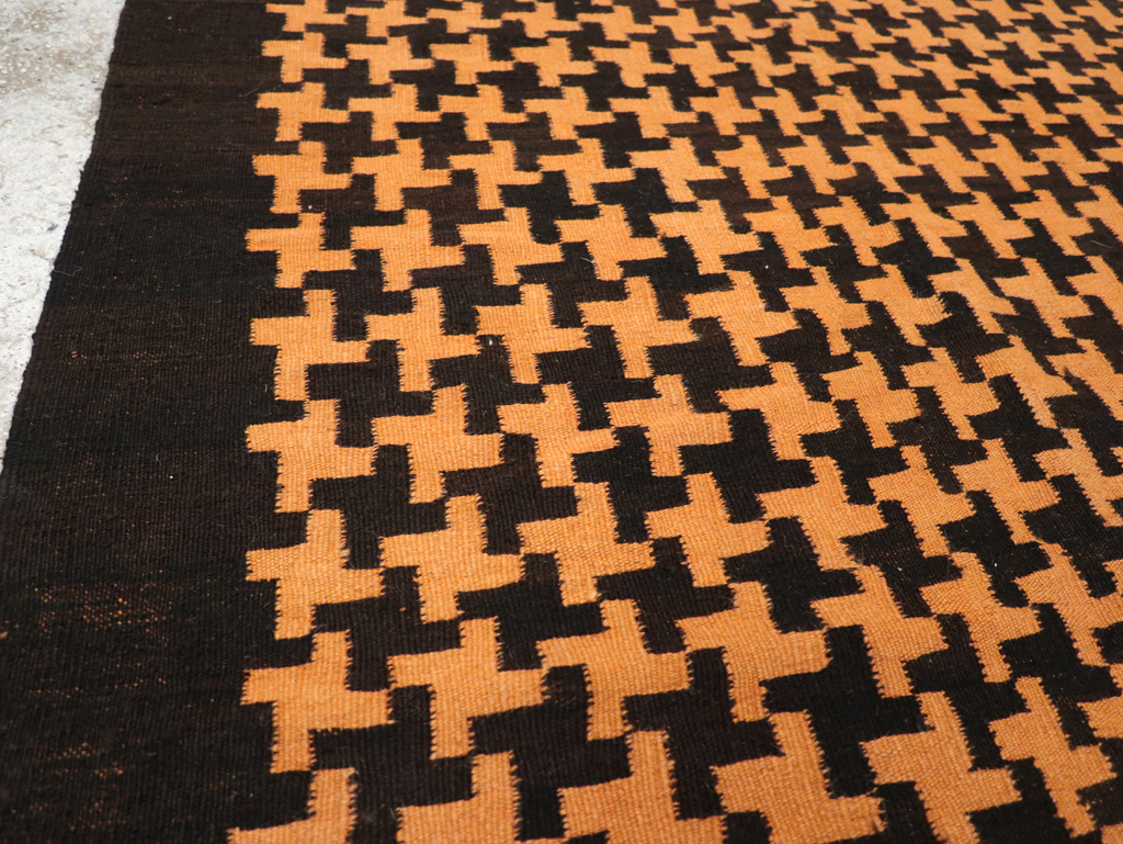 Vintage Moroccan Flatweave Gallery Rug, No.31448 - Staging