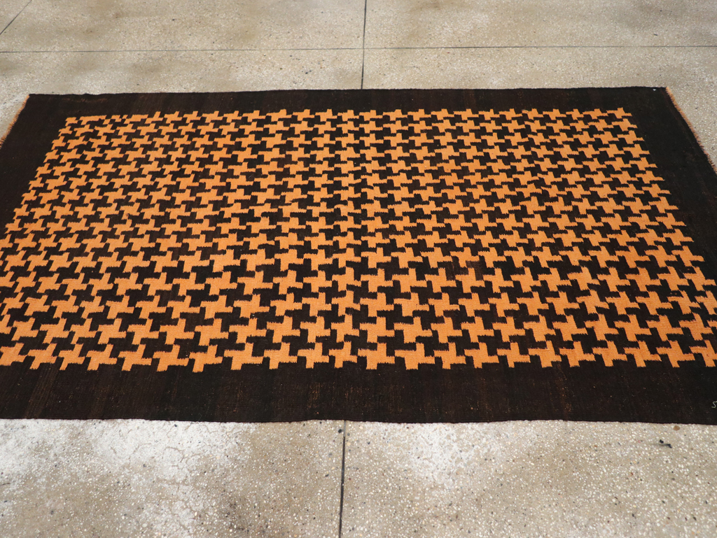 Vintage Moroccan Flatweave Gallery Rug, No.31448 - Staging