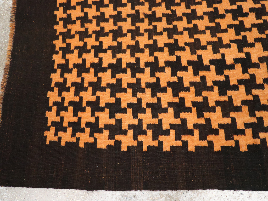 Vintage Moroccan Flatweave Gallery Rug, No.31448 - Staging