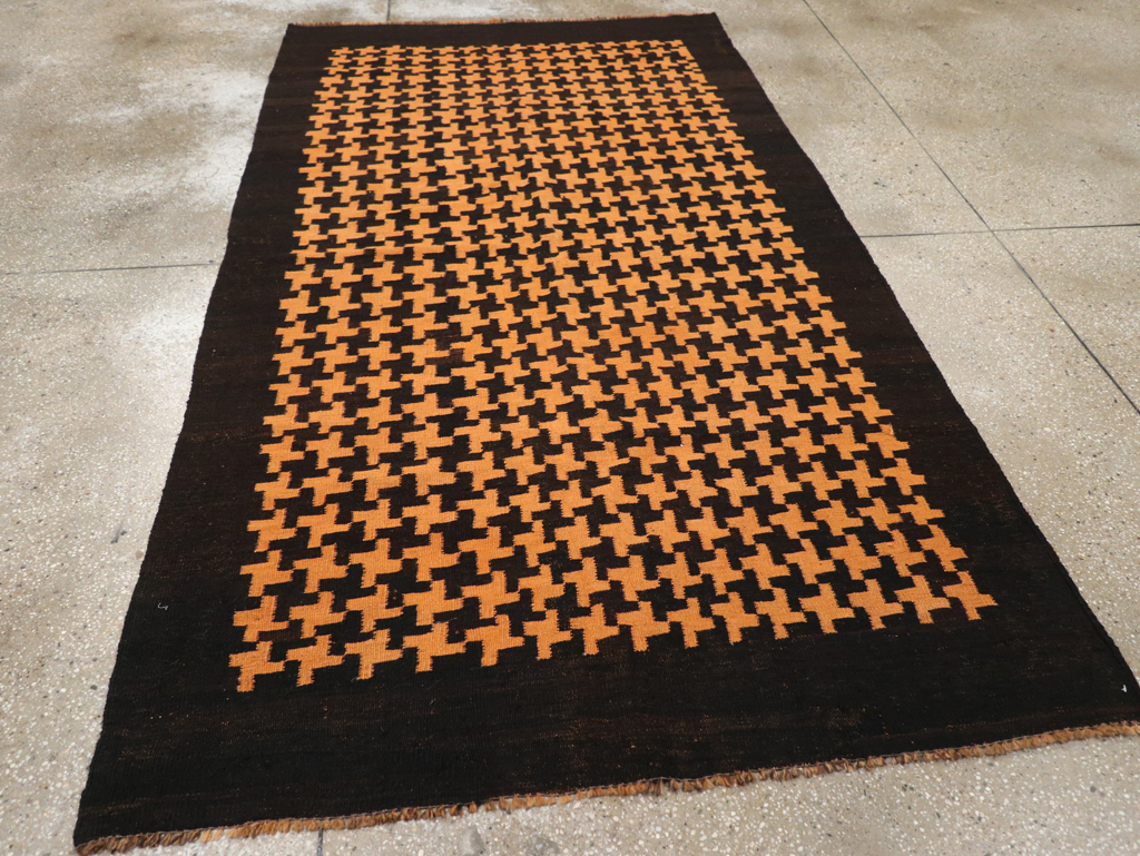 Vintage Moroccan Flatweave Gallery Rug, No.31448 - Staging