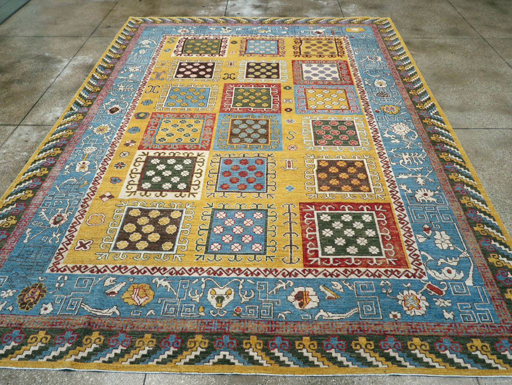 Modern East Turkestan Khotan Room Size Carpet, No.31455 - Staging