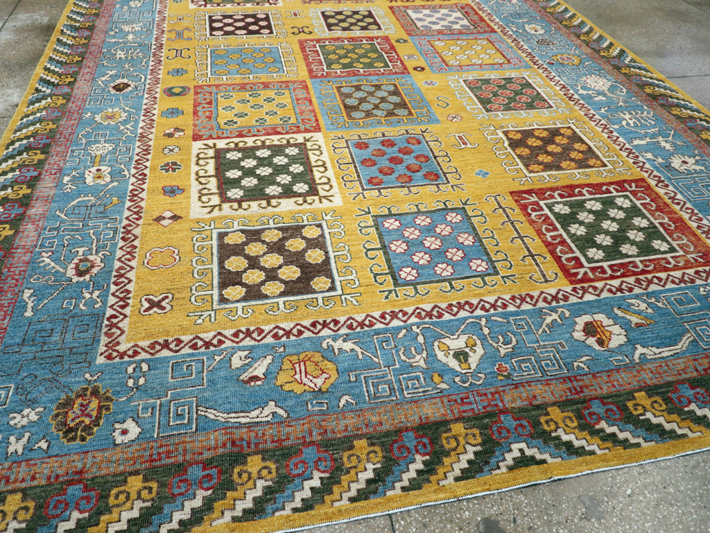 Modern East Turkestan Khotan Room Size Carpet, No.31455 - Staging