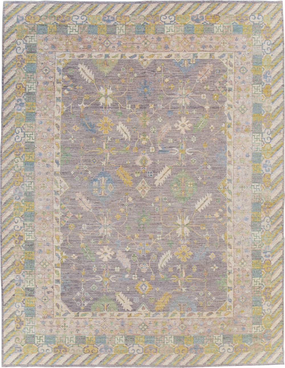 Modern East Turkestan Khotan Room Size Carpet, No.31460 - Staging