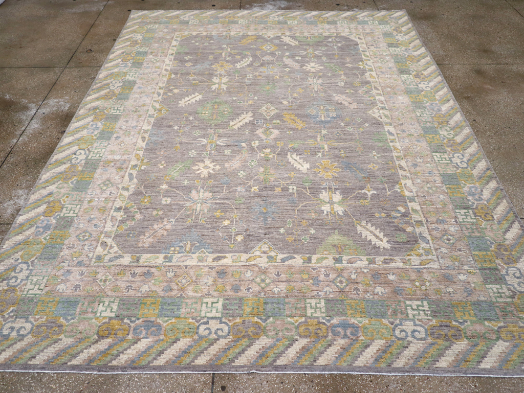 Modern East Turkestan Khotan Room Size Carpet, No.31460 - Staging