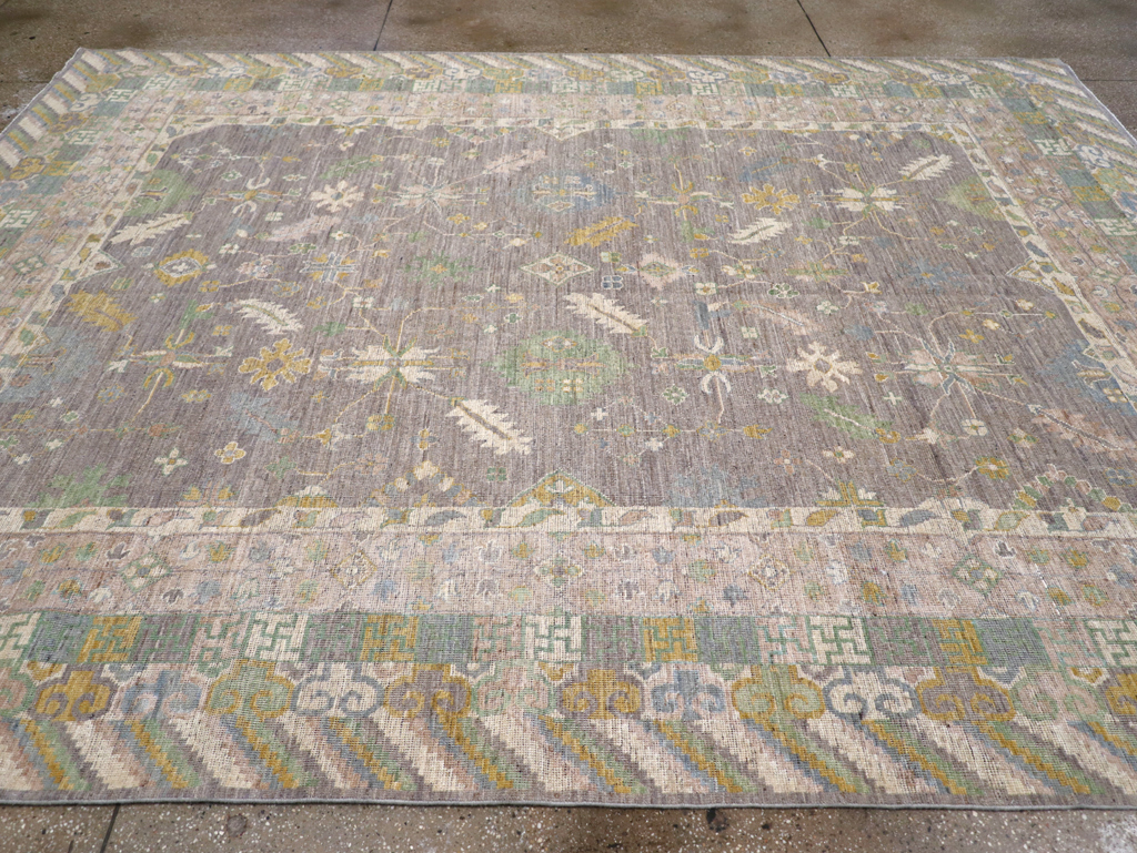 Modern East Turkestan Khotan Room Size Carpet, No.31460 - Staging